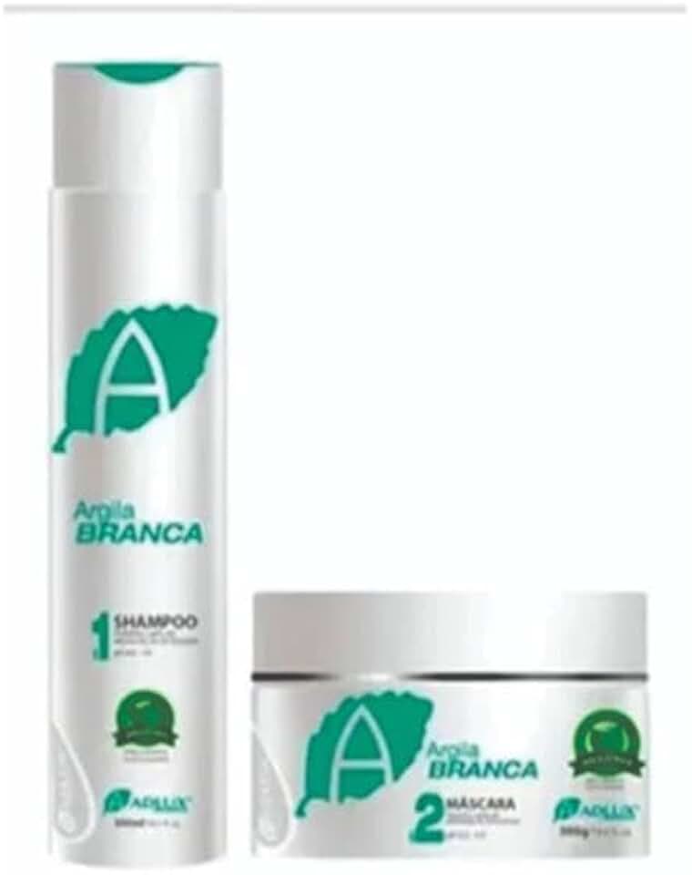 Kit Argila Branca Adlux Shampoo, Mascara Home Care Ideal