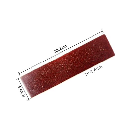 Plato rectangular de cerámica para sushi color rojo miniatura 2