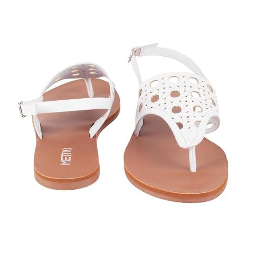 Image of Metro Women Synthetic Leather Flat Sandal