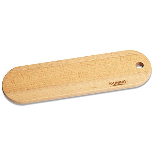 K-UNING 木製トレー 寿司プレート お漬物 サービング 和菓子 80×280mm 日系ウレタン塗装 ピクニック アウトドア 軽量 巻すし皿