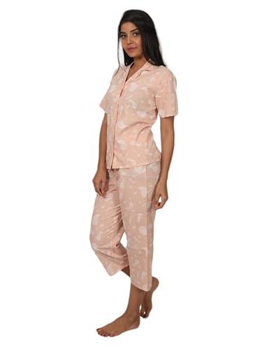 Image of B STORIES Women's Cotton Pyjama Set | Comfort and Relexed Nightsuit for Ladies