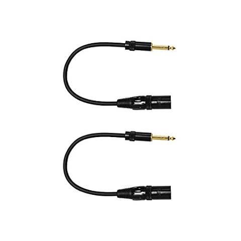 Audio 2000s E05101P2 1/10.2 cm TS na XLR męski kabel audio 1 stopa (2 sztuki)