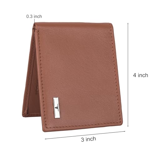 Image of URBAN FOREST Fred Aniline Rust Leather Wallet for Men