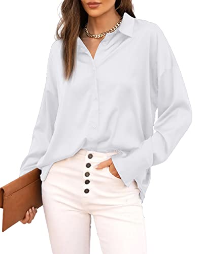 Chemise de bureau en satin fluide parfaite pour passer du travail aux sorties décontractées