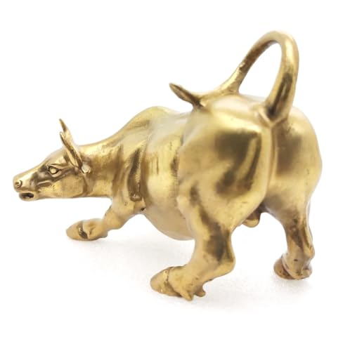 Figura De Toro De Bronce Pequeña Decoración Hogar miniatura 5