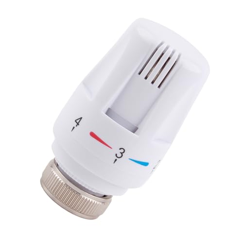 Thermostatic Radiator Valve, Radiator Automatic Thermostat Valve Replacement Heads, Standard M30x1.5 DN25 Electric Regulating Valves Universal for Home Office Plumbing Heating Systems(White)