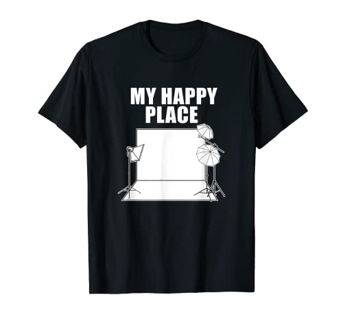 My Happy Place Fotógrafo Studio Divertido Fotógrafo Regalos Camiseta