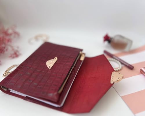 Agenda A5 en cuir rouge robuste pour centraliser toutes vos notes - 4