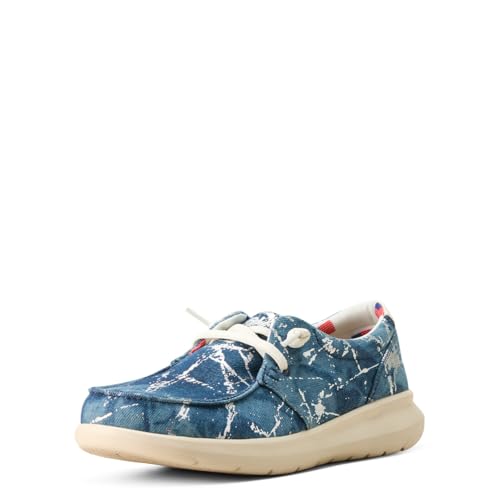 Ariat Women's Hilo Shoe, Silver Splatter Denim, 6.5