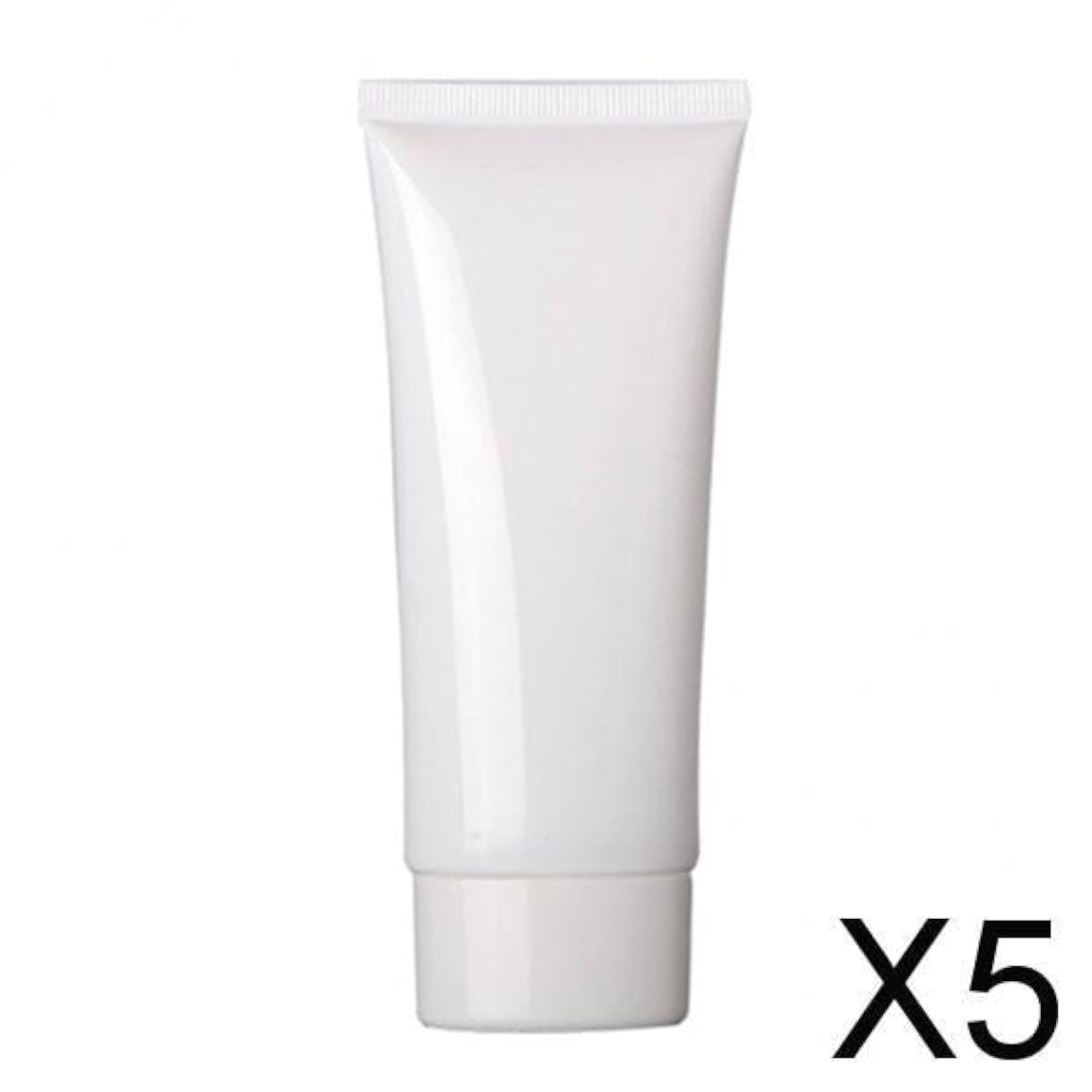 5x PP Squeeze Tubes, Travel Hand Cream Hair Gel Storage Bottles