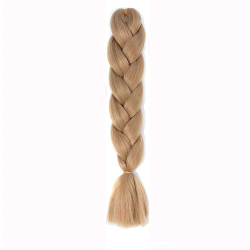 Trenza de pelo sintético liso, Ularma 24 Pulgadas De Color Monocromo Grandes Trenzas (E)