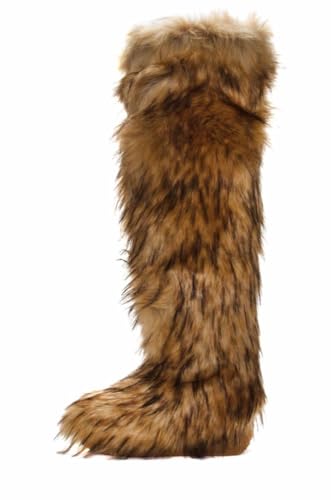 Jeffrey Campbell FLUFFY-OK Boots (Brown Black, US Footwear Size System, Adult, Women, Numeric, Medium, 9.5)