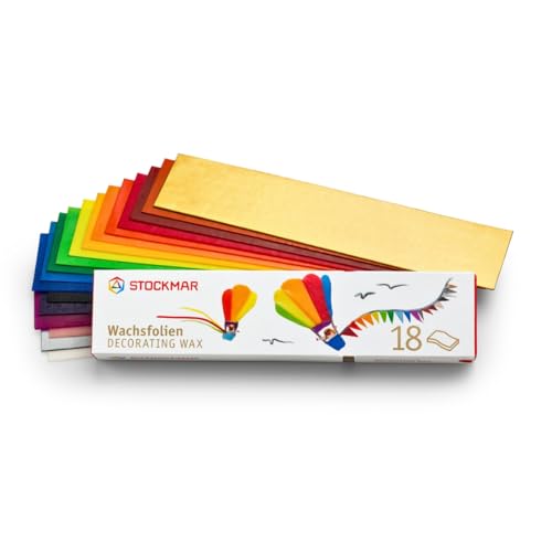 Stockmar Decorating Beeswax Narrow Sheets - Box of 18 Assorted