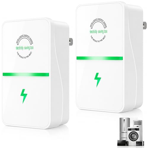 Optiwatt Electric - 2PCS Smart-Capacitor Voltage Stabilizer Stopwatt Energy Device Uk Lug & Play Energy For for Home & Office