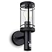 Produktbild SSC-LUXon® LED Wandleuchte MOVI - Laterne mit Bewegungsmelder für Außen IP44 in schwarz inkl. OSRAM LED Birne E27 6W warmweiß