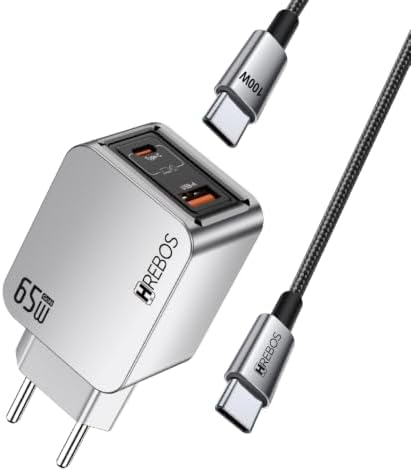 Carregador Turbo 65W USB-C + USB-A Bivolt com Cabo Type-C - Smart...