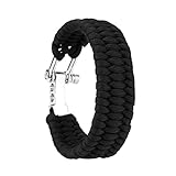 Survival Rope Paracord Bracelet: Outdoor Camping Hiking Steel Shackle Buckle Jewelry