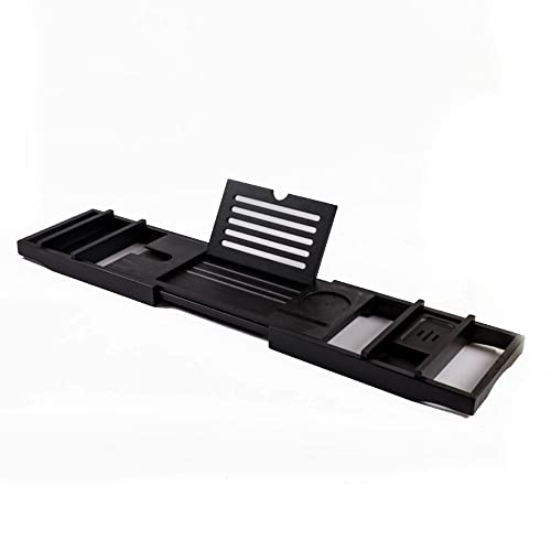 Decopatent Luxe Badplank - Badrekje - Uitschuifbaar 75 tot 110 cm - Boekenhouder - Tablethouder - Bamboe Hout badplankje - Badrek - Afbeelding 11