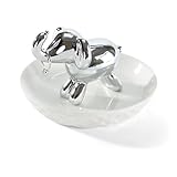 EYONGLION Elephant Jewelry Holder, Ceramic Silver Elephant Ring Holder For Jewelry Dish Bowl, Elephant gifts for women her mom, Christmas Valentine's Day Engagement Birthday Gifts For Friend Sister