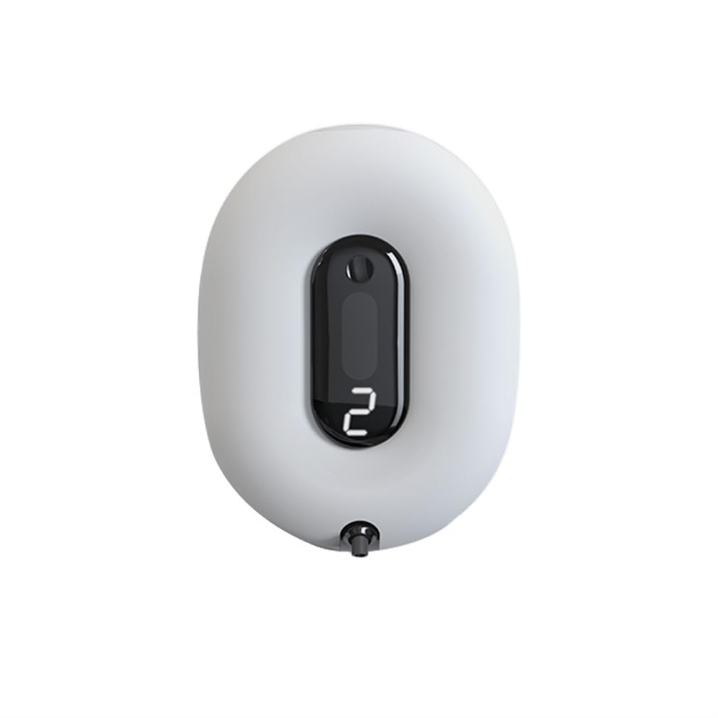 Dispensador Automático De Jabón Sin Contacto, Dispensador De Jabón Espumoso Sin Contacto 280Ml, Pantalla LED Y Depósito De Agua Oculto, Dispensador De Jabón Manos Libres Recargable,Gray