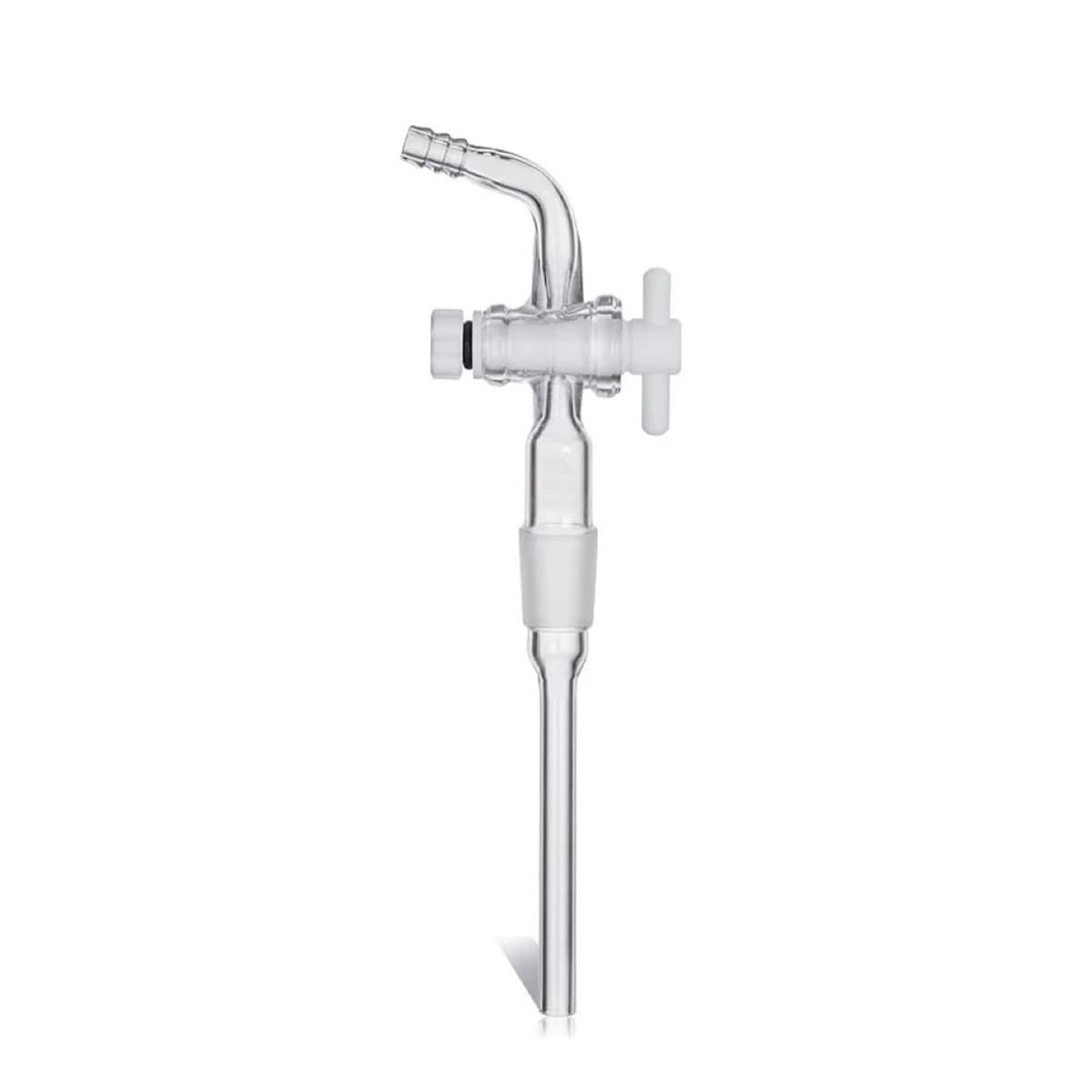 Wyroby szklane laboratoryjne 14/19/24/29# obrotowa rurka do butelek szklany zawór tłokowy do podawania obrotowy otwór szlifierski dolny (24-29(PTFE) 100 mm)