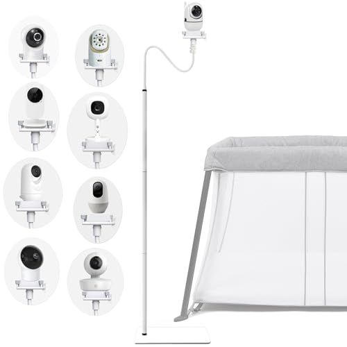 Image of EYSAFT Baby Monitor Floor Stand Holder Mount Compactible for Nanit Pro & Flex Stand,Infant Optics DXR-8 Pro,VTech VM924/901/819/RM7764,Momcozy,eufy E110,HelloBaby,nooie IPC100,Motorola VM75/VM50G/VM44