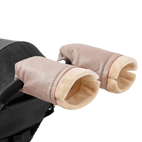 Guantes calientamanos para cochecito con forro polar gris de invierno