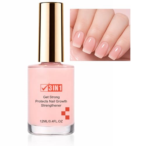 Nail Strengthener Extra Strong Nail Strengthener for Damaged Nails Quick Dry Smoothing Nail Hardener for Weak Nails Repair 7-Day Repair&Growth JOJOBA Oil & VE for Nail Care