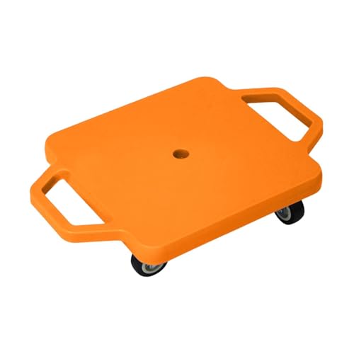 Vaveren Sports Scooter Board with Handles with Rollers Physical Education 11.2 Inches for Park Home Gym Outdoor Activities Playground, Orange