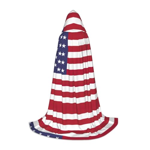 GaxfjRu Disfraz de bruja de Halloween de la bandera estadounidense, disfraz renacentista, bata para cosplay
