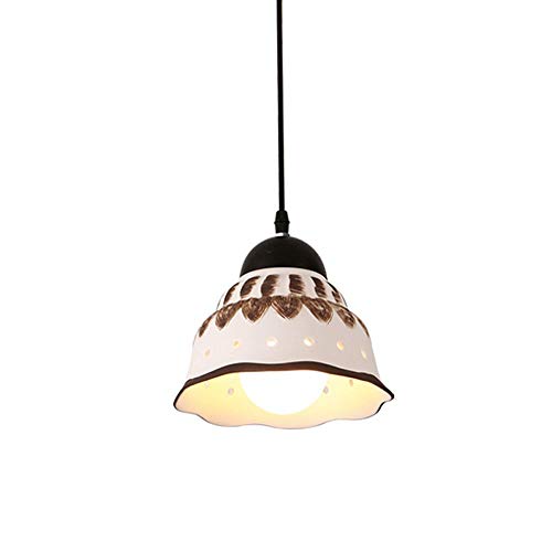 Lustre de restaurant en céramique rétro à 3 têtes pour bar et café