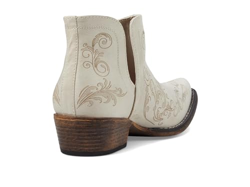Image of ROPER Womens Ava Laser Embossed Snip Toe Casual Boots Ankle Low Heel 1-2 inch - Grey
