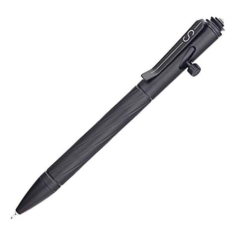 SMOOTHERPRO Premium Bolt Action Pen Compatible with Pentel Refill Durable Stainless Steel Clip Weight Balanced for EDC Signature Office School Business Color Black (PTC050) Cover