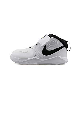 Nike Baby Team Hustle D 9 Basketball Shoe, White/Black-Volt, 6C Regular US Toddler
