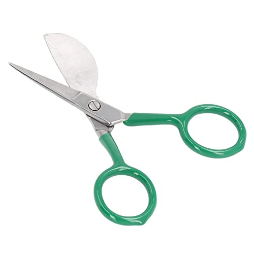 Carpet Scissors, 5In Stainless Steel Duckbill Applique Blade Scissors, Versatile Carpet Shears, Double Bent Curved Offset Handle Scissors Carpet Pile Scissors For Crafting, Fabric, Thread(Green) #TOP6