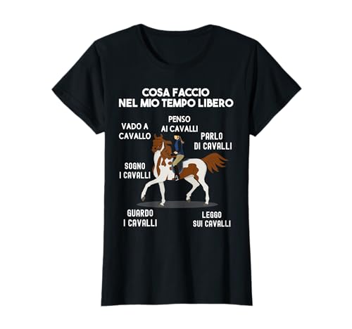 Cavallo Bambina e Ragazza Equitazione Western Regalo Donna Maglietta
