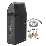 Aqmos R2D2-48 BLACK EDITION Wasserenthärtungsanlage mit Anschlussset 1" und Montageblock 1" | Enthärtungsanlage für Haushalte bis zu 5 Personen | Entkalkungsanlage Entkalker für weiches Wasser