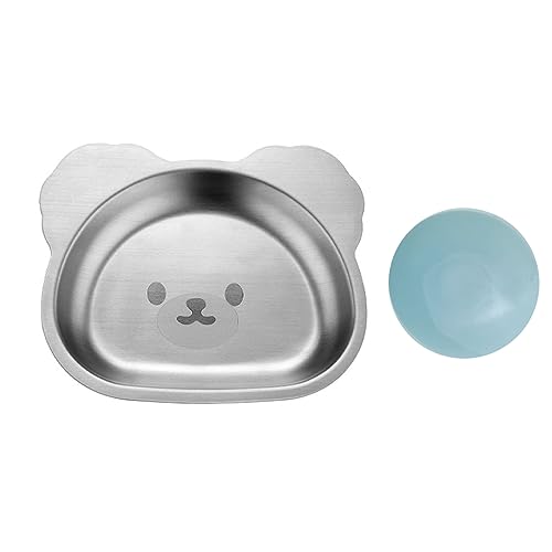 Edelstahl-Material Kinderteller Kantinen Abendessen Tabletts Kinder Lebensmittel Teller Cartoon Tierform für Erwachsene Kinder Edelstahl Kinderteller