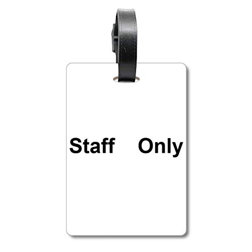 Étiquette de valise Staff Only noire pour bagage de voyage