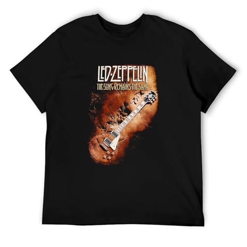 LED Tour Zeppelin Unique Humor Graphic Tee Round Neck Unisex Tops Men's 100% Cotton Short-Sleeve T-Shirts XXXL
