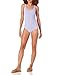 Amazon Essentials Women's One-Piece Coverage Swimsuit (Available in Plus Size), Lavender, X-Large