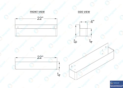 Image of 22 in. Single Tier Stainless Steel Speed Rail Rack for Commercial Bars, NSF