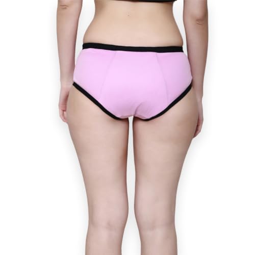Image of Sizi Reusable Period Panty for Women |Comfortable Period Panties for Women Leak Proof |Suitable for Heavy Flow (XXS, Pink)