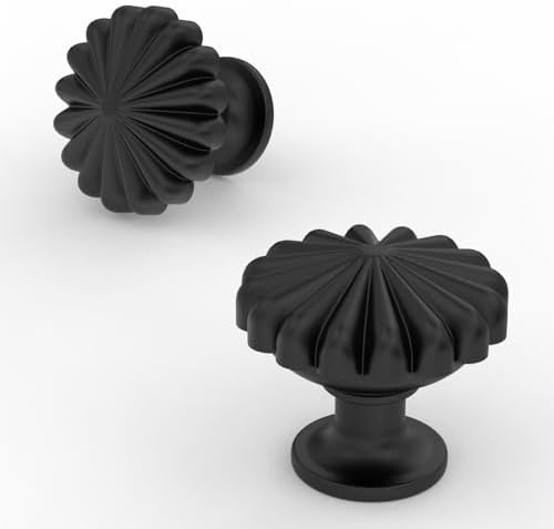 Asidrama 10 Pack Matte Black Kitchen Cabinet Knobs - Dresser & Dr...