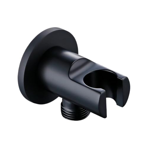 Support de douche rond en laiton noir pour créer une douche relaxante