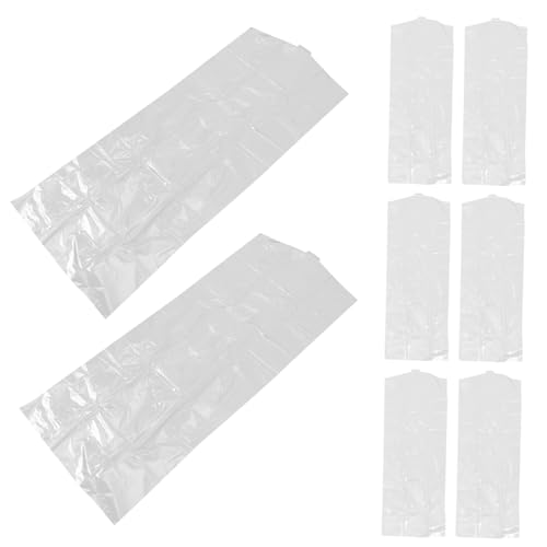 STOBAZA 30Pcs Reusable Clear Garment Bags for Hanging Clothes Lightweight Transparent Covers for Dresses Suits Coats and Jackets Storage for Home and Travel
