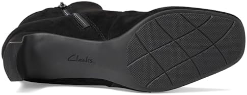 Clarks Women's Kyndall Faye Fashion Boot, Black Suede, 9.5 Wide | Image 2