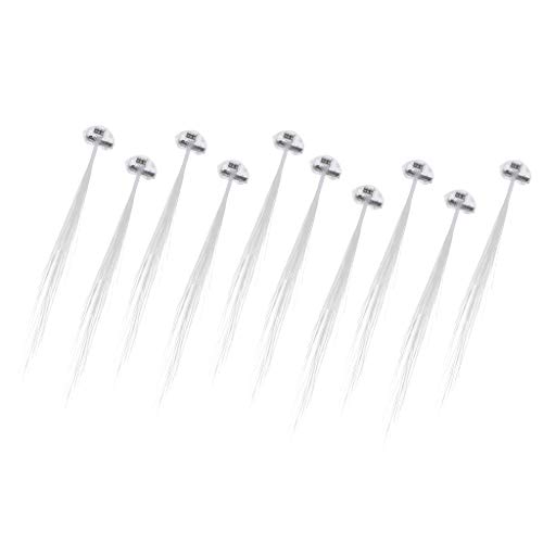 Preisvergleich Produktbild dailymall 10 Stück LED Haarsträhne leuchtender Faser Haarschmuck Haarclip Lichtsträhnen LED-Glasfaser Beleuchtung - rot