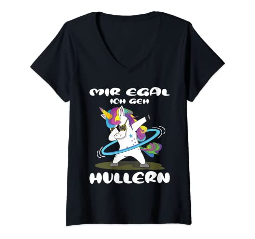 Damen Mir egal ich geh Hullern sportliches Dabbing Einhorn T-Shirt Cover