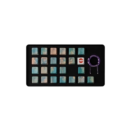 Image of TAI-HAO Rubber Gaming Keycaps - Camo - 23 Keys (Green & Peach)